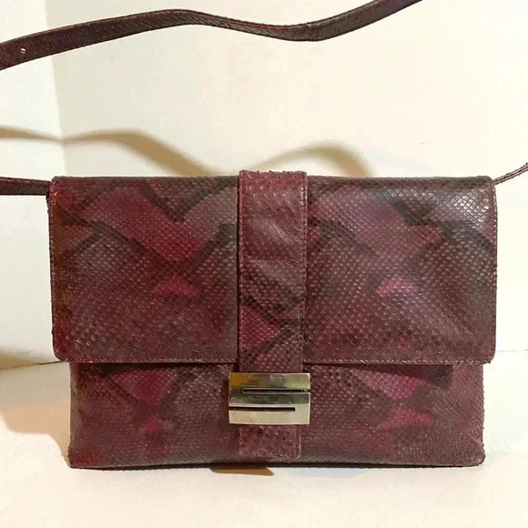 Suarez snakeskin leather satchel handbag - Picture 11 of 14